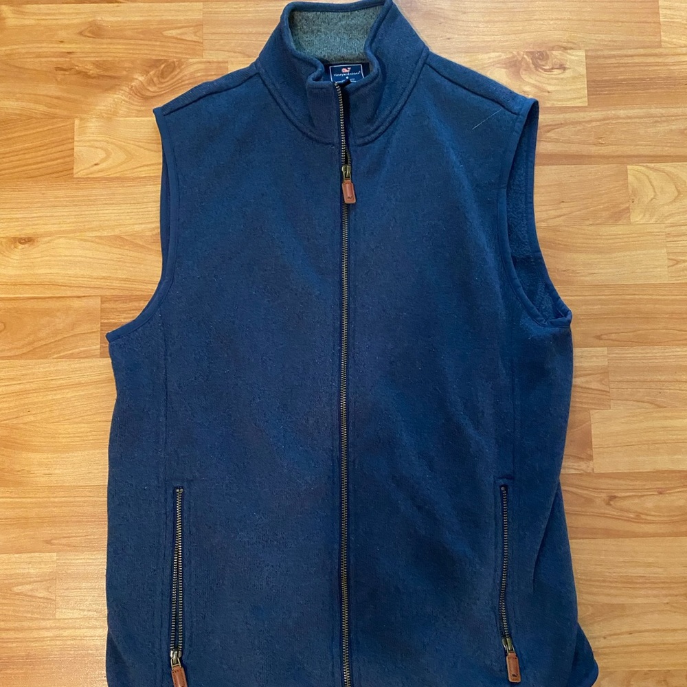 Men’s Vineyard Vines Fleece Vest (Blue) Size: S